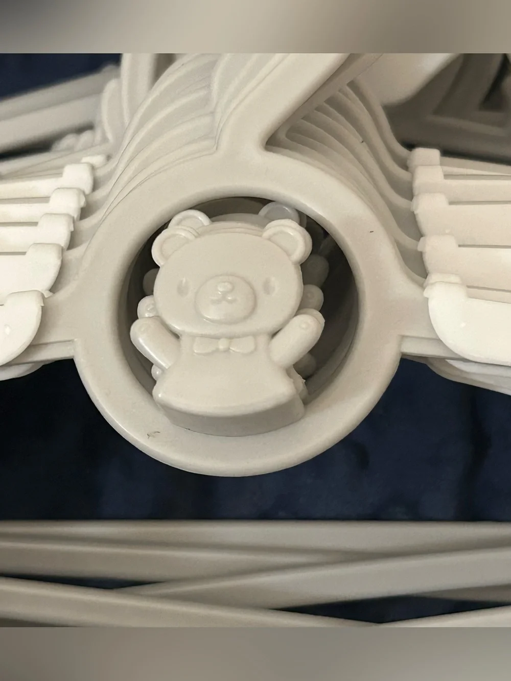 49 Pc Baby Clothes Hangers w/Bear Adjustable Interlocking Infant Kid Child